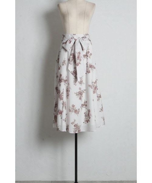 tocco closet(トッコ クローゼット)の「【S・Mサイズ展開】マルチWAYリボン付きシアーチェックフラワープリントフレアスカート(スカート・レディース・ブラウン/ピンク・S/M)」の21枚目の写真