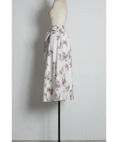 tocco closet(トッコ クローゼット)の「【S・Mサイズ展開】マルチWAYリボン付きシアーチェックフラワープリントフレアスカート(スカート・レディース・ブラウン/ピンク・S/M)」の22枚目の写真