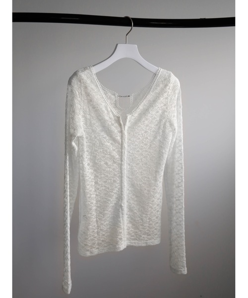 Katrin TOKYO（カトリーントーキョー）の「2way lace tops（Tシャツ/カットソー・レディース・グレー/アイボリー/グレイッシュブルー・FREE/XS）」の18枚目の写真