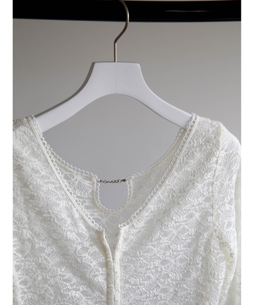 Katrin TOKYO（カトリーントーキョー）の「2way lace tops（Tシャツ/カットソー・レディース・グレー/アイボリー/グレイッシュブルー・FREE/XS）」の19枚目の写真