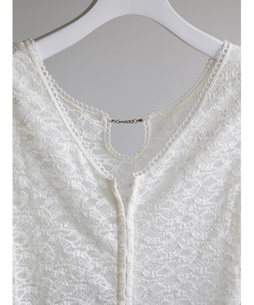 Katrin TOKYO（カトリーントーキョー）の「2way lace tops（Tシャツ/カットソー・レディース・グレー/アイボリー/グレイッシュブルー・FREE/XS）」の20枚目の写真