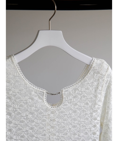 Katrin TOKYO（カトリーントーキョー）の「2way lace tops（Tシャツ/カットソー・レディース・グレー/アイボリー/グレイッシュブルー・FREE/XS）」の21枚目の写真