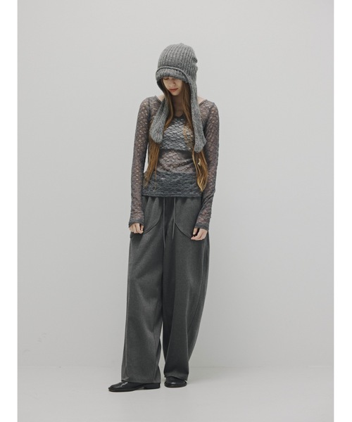 Katrin TOKYO（カトリーントーキョー）の「2way lace tops（Tシャツ/カットソー・レディース・グレー/アイボリー/グレイッシュブルー・FREE/XS）」の10枚目の写真