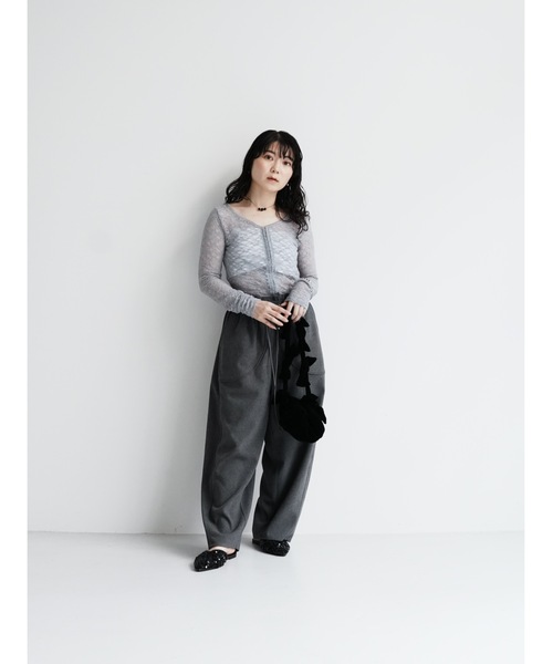 Katrin TOKYO（カトリーントーキョー）の「2way lace tops（Tシャツ/カットソー・レディース・グレー/アイボリー/グレイッシュブルー・FREE/XS）」の17枚目の写真