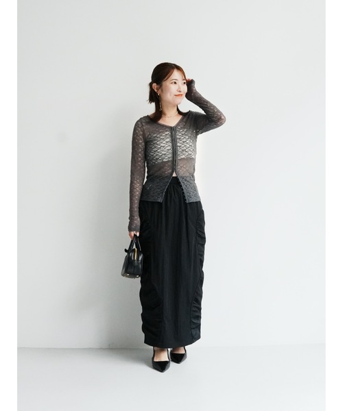 Katrin TOKYO（カトリーントーキョー）の「2way lace tops（Tシャツ/カットソー・レディース・グレー/アイボリー/グレイッシュブルー・FREE/XS）」の4枚目の写真