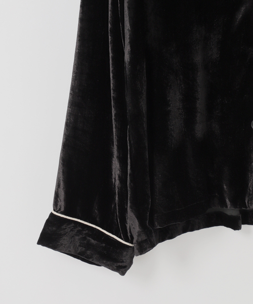 Couture d'adam(クチュールドアダム)の「COUTURE D’ADAM (クチュール ド アダム) Velvet Piping シャツ(シャツ/ブラウス・メンズ・ブラック・42/40)」の3枚目の写真