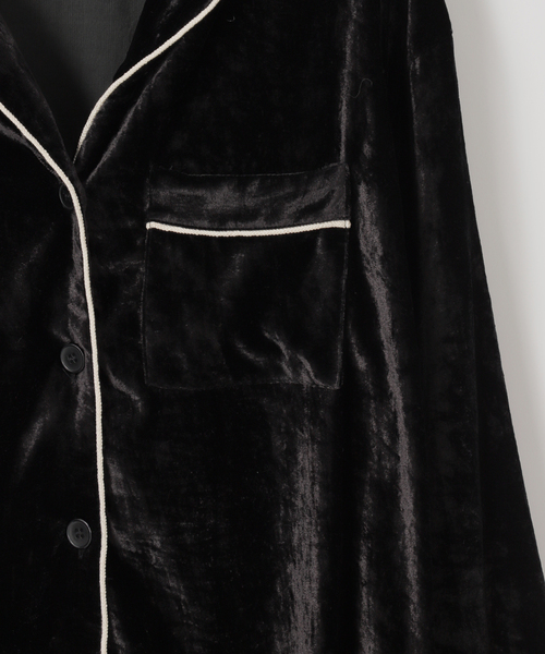 Couture d'adam(クチュールドアダム)の「COUTURE D’ADAM (クチュール ド アダム) Velvet Piping シャツ(シャツ/ブラウス・メンズ・ブラック・42/40)」の4枚目の写真