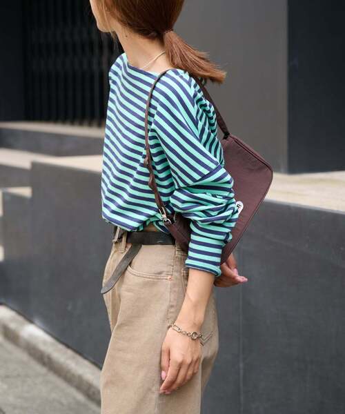 OUTDOOR PRODUCTS(アウトドアプロダクツ)の「MILITARY BORDER WIDE TEE(Tシャツ/カットソー・レディース・ブラック/グリーン/ラベンダー・FREE)」の21枚目の写真