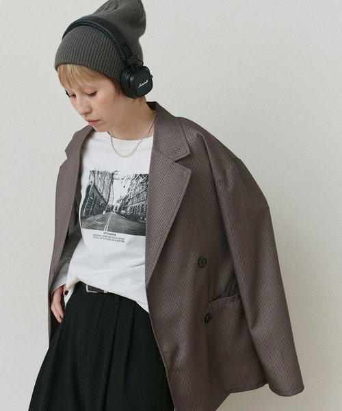 ad thie(アドティエ)の「アソート フォトプリント ロンT(Tシャツ/カットソー・レディース・ブラック/ピンク/ブラウン/オフホワイト・FREE)」の12枚目の写真