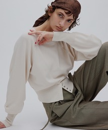 Ameri（アメリ）の「LOW BASIC WAIST STOP KNIT TOP（ニット/セーター）」