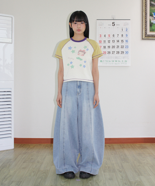 RONRON（ロンロン）の「WIDE BALLOON DENIM PANTS LIGHT BLUE（デニムパンツ・レディース・その他・SMALL/MEDIUM）」の3枚目の写真
