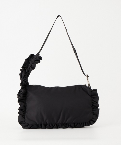 OUTDOOR PRODUCTS（アウトドアプロダクツ）の「[OUTDOOR PRODUCTS/アウトドアプロダクツ] フリルデザイン ナイロンショルダーバッグ（ショルダーバッグ・レディース・ボルドー/ブラック・F）」の3枚目の写真