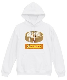 NIPOP（ニポップ） プルパーカー レディース スウェット 肉まん 中華料理 イラスト ロゴ プリント プルオーバーパーカー フーディー スエット トップス インバウンド お土産 ユニセックス