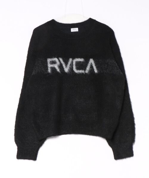 RVCA(ルーカ)の「RVCA ウィメンズ BIG RVCA SHAGY KNIT セーター 【2026年秋冬モデル】(ニット/セーター・レディース・ブラック/グレー/ホワイト系その他・MEDIUM/SMALL)」の1枚目の写真