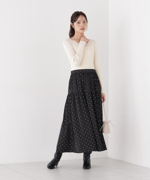 PROPORTION BODY DRESSING(プロポーションボディドレッシング)の「ドットティアードニットドッキングワンピース / 1216240007(ワンピース・レディース・ブラウン/ホワイト系その他・P/S/MEDIUM)」の15枚目の写真