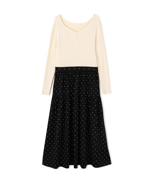 PROPORTION BODY DRESSING(プロポーションボディドレッシング)の「ドットティアードニットドッキングワンピース / 1216240007(ワンピース・レディース・ブラウン/ホワイト系その他・P/S/MEDIUM)」の18枚目の写真