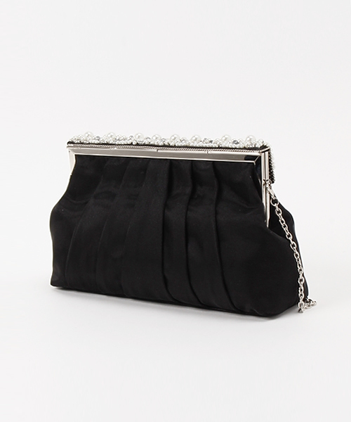 Cupid Heart（キューピッドハート）の「【Cupid Heart】結婚式バッグ  ビジューオーガンジーバッグ（クラッチバッグ・レディース・ベージュ/ブラック/グレー系その他2・MEDIUM）」の2枚目の写真