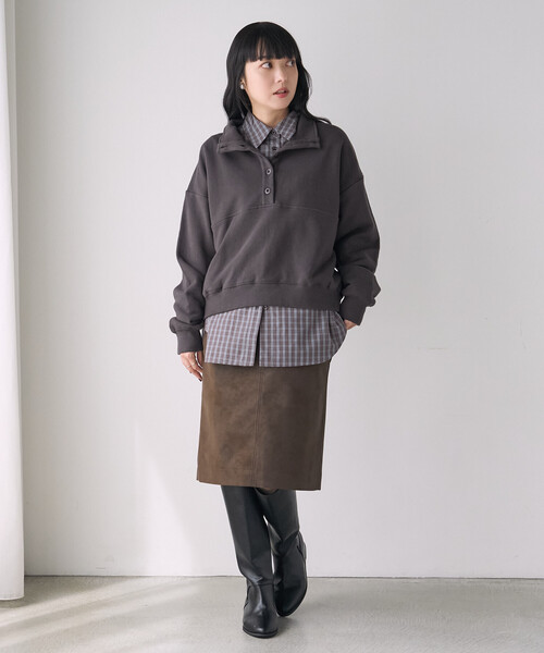 FREAK'S STORE(フリークスストア)の「レザレットスウェードスカート(スカート・レディース・ブラウン/キャメル・フリ-)」の20枚目の写真