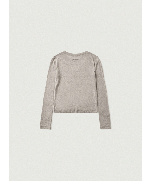 The Barnnet(ザバーネット)の「ソフトスリムウールテンセルTシャツ_メランジグレー(Tシャツ/カットソー・レディース・その他・SMALL/MEDIUM)」の2枚目の写真