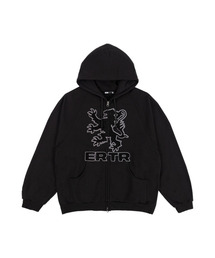 スコッツライオン ブークレ フーディ ジップアップ ブラック