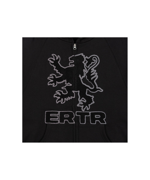 ERTR（イーアールティーアール）の「スコッツライオン ブークレ フーディ ジップアップ ブラック（パーカー・レディース・その他・SMALL/LARGE）」の3枚目の写真