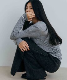 〈NUE〉シアーヘンリー2WAYトップス