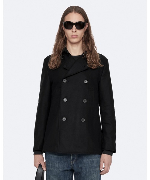 ALLSAINTS(オールセインツ)の「LAGAN DOUBLE-BREASTED WOOL PEACOAT | LAGAN ダブルブレスト ウール ピーコート(ピーコート・メンズ・ブラック・S/M/L)」の1枚目の写真