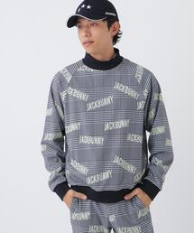 Jack Bunny!!（ジャックバニー）の「グレンチェックジャガード長袖モックネック (MENS)（スウェット）」