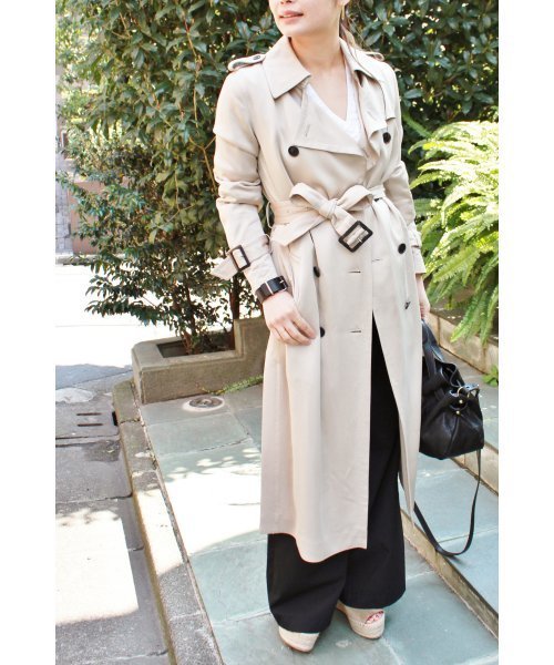 FIGARO Paris（フィガロパリ）の「◇Vitaサテン トレンチコート◆（トレンチコート・レディース・ベージュ・36/38）」の17枚目の写真