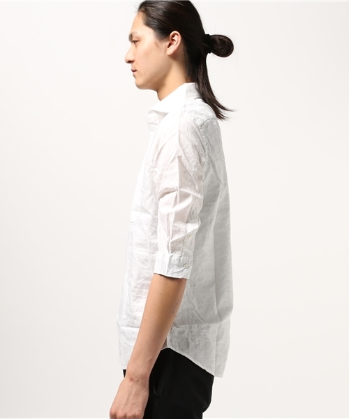 ESSENTIAL GARMENT MEN'S BIGI(エッセンシャルガーメントメンズビギ)の「ペイズリーシャンブレーシャツ(7分袖)/コットン×リネン(シャツ/ブラウス・メンズ・サックスブルー/ホワイト/ピンク/ネイビー・S/L/M)」の5枚目の写真
