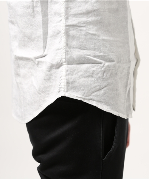 ESSENTIAL GARMENT MEN'S BIGI(エッセンシャルガーメントメンズビギ)の「ペイズリーシャンブレーシャツ(7分袖)/コットン×リネン(シャツ/ブラウス・メンズ・サックスブルー/ホワイト/ピンク/ネイビー・S/L/M)」の9枚目の写真