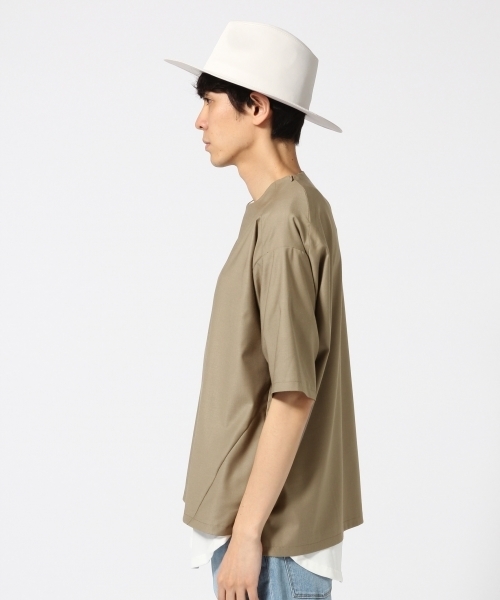 HARE（ハレ）の「TRサイドスリットプルオーバー(HARE)（Tシャツ/カットソー・メンズ・ベージュ/ブラック/グレー・SMALL/LARGE/MEDIUM）」の5枚目の写真