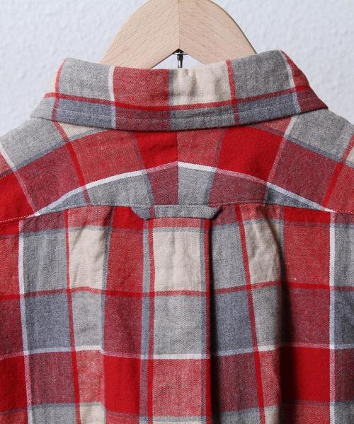coen（コーエン）の「ウインターリネンミックスチェックボタンダウンシャツ（シャツ/ブラウス・メンズ・ネイビー/レッド・X-LARGE/LARGE/X-SMALL/MEDIUM/SMALL）」の14枚目の写真