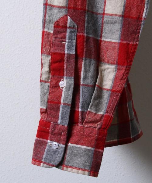 coen（コーエン）の「ウインターリネンミックスチェックボタンダウンシャツ（シャツ/ブラウス・メンズ・ネイビー/レッド・X-LARGE/LARGE/X-SMALL/MEDIUM/SMALL）」の13枚目の写真