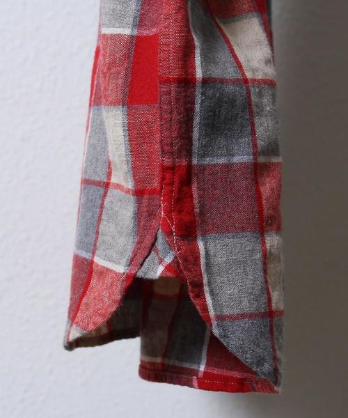 coen（コーエン）の「ウインターリネンミックスチェックボタンダウンシャツ（シャツ/ブラウス・メンズ・ネイビー/レッド・X-LARGE/LARGE/X-SMALL/MEDIUM/SMALL）」の12枚目の写真