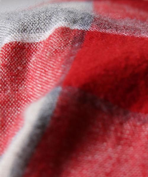 coen（コーエン）の「ウインターリネンミックスチェックボタンダウンシャツ（シャツ/ブラウス・メンズ・ネイビー/レッド・X-LARGE/LARGE/X-SMALL/MEDIUM/SMALL）」の4枚目の写真