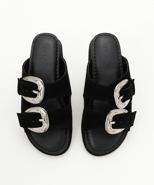 MOUSSY（マウジー）の「BUCKLE SLIPPER（サンダル・レディース・ブラック・LARGE/MEDIUM/SMALL）」の5枚目の写真
