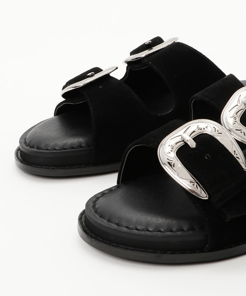MOUSSY（マウジー）の「BUCKLE SLIPPER（サンダル・レディース・ブラック・LARGE/MEDIUM/SMALL）」の6枚目の写真