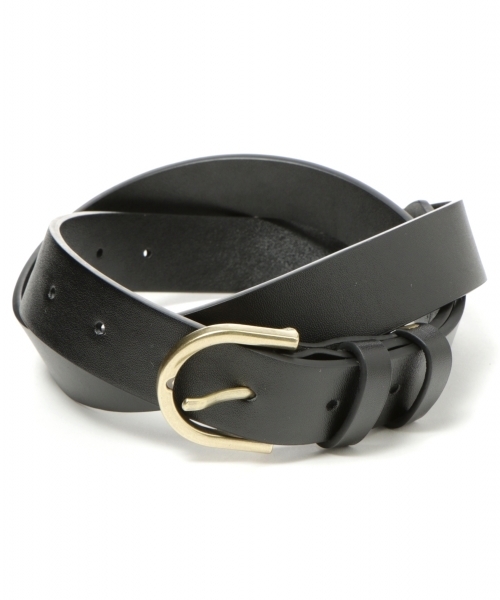 LEPSIM（レプシィム）の「バックルシンプルベルト　745534（ベルト・レディース・ダークブラウン/ブラック/ライトベージュ・ONE SIZE）」の4枚目の写真