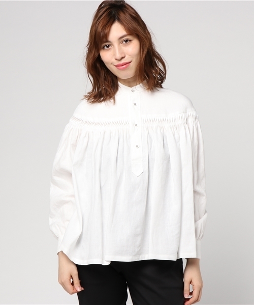 Scye サイ の 高密度リネン タックシャツ Women シャツ ブラウス Wear