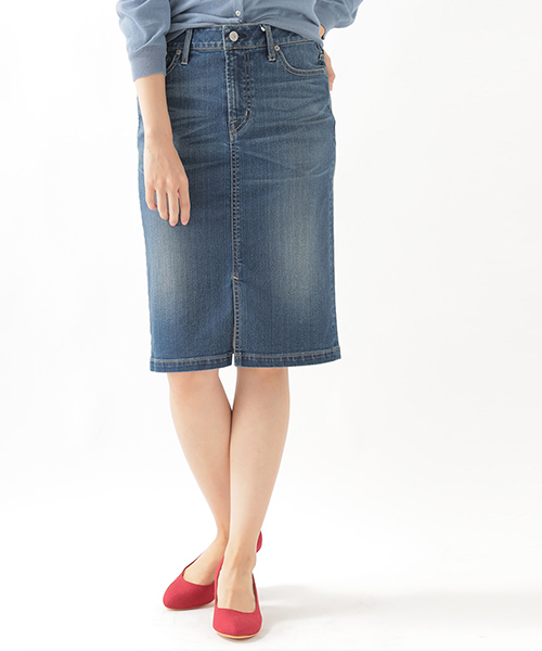 Earth Music Ecology アースミュージックアンドエコロジー の デニムタイトスカート デニムスカート Wear