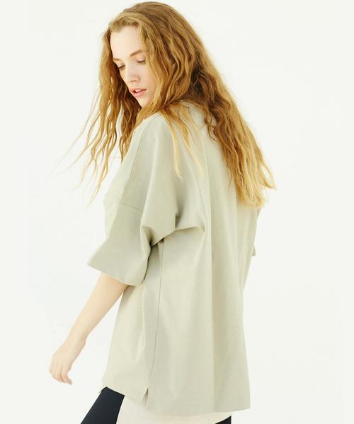 MONKEY TIME（モンキータイム）の「＜monkey time＞ TJK MOCKNECK DOLMAN TEE/Tシャツ ◆（Tシャツ/カットソー・メンズ・ベージュ/ブラック・LARGE/MEDIUM/X-LARGE/SMALL）」の6枚目の写真