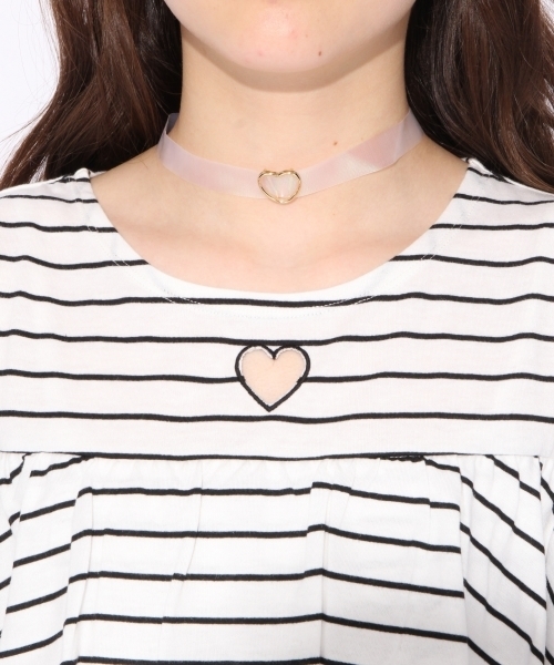 repipi armario（レピピ アルマリオ）の「ボーダーカタアキTシャツ（Tシャツ/カットソー・キッズ・ライトブルー/ホワイト×ブラック/ネイビー・SMALL/X-SMALL/MEDIUM）」の12枚目の写真