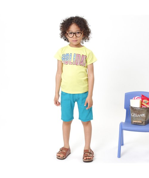 BREEZE（ブリーズ）の「カラーツイルパンツ 5分丈（その他パンツ・キッズ・オレンジ/イエロー/キナリ/ブルー・90/80/140/130/110/120/100/95）」の5枚目の写真