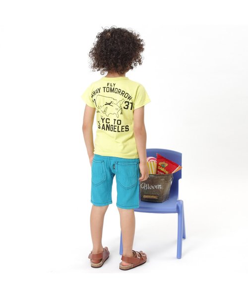 BREEZE（ブリーズ）の「カラーツイルパンツ 5分丈（その他パンツ・キッズ・オレンジ/イエロー/キナリ/ブルー・90/80/140/130/110/120/100/95）」の6枚目の写真