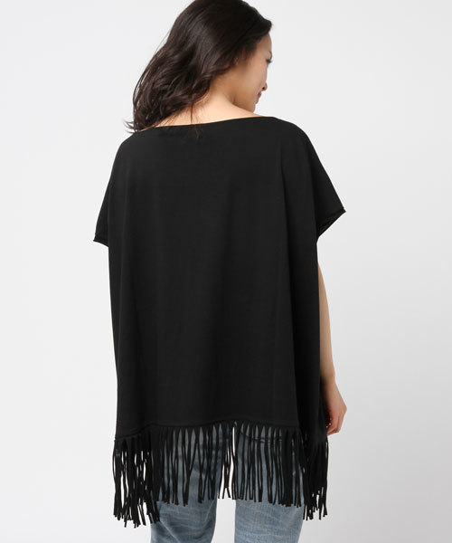 plage】フリンジポンチョ 超美品]Plage プラージュ フリンジ ポンチョ
