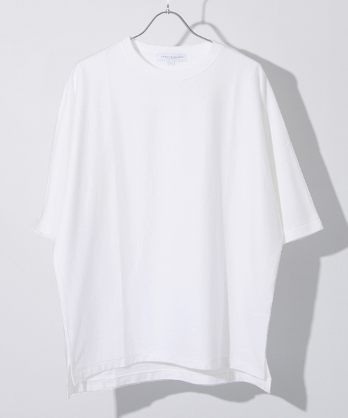 URBAN RESEARCH（アーバンリサーチ）の「UR スーピマドルマンルーズTシャツ（Tシャツ/カットソー・メンズ・ライトピンク/ライトブルー/ブラック/グリーン系その他/ホワイト・LARGE/MEDIUM）」の2枚目の写真