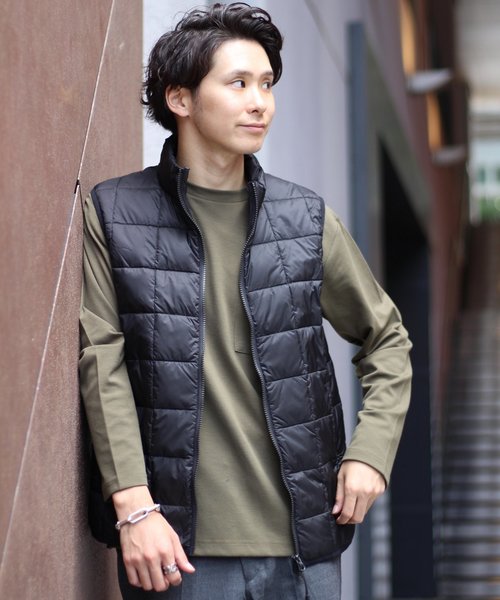 417 EDIFICE（フォーワンセブンエディフィス）の「◇TAION / タイオン HI NECK W-ZIP DOWN VEST（ダウンベスト・メンズ・ネイビー/ブラック/グリーン・X-LARGE/MEDIUM/LARGE/SMALL）」の6枚目の写真