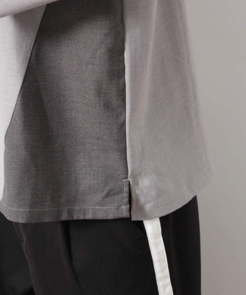 RAGEBLUE（レイジブルー）の「切り替えプルオーバーシャツ/769578（シャツ/ブラウス・メンズ・ブラック/ネイビー/グレー系その他/ブラック系その他・SMALL/MEDIUM/LARGE）」の10枚目の写真