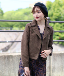 reca | フェイクスウェードダブルライダースジャケット(ライダースジャケット)